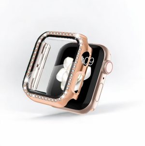 2-In-1 Apple Watch Case & Built-In Screen Protector  – Rose Gold Diamante Accessories