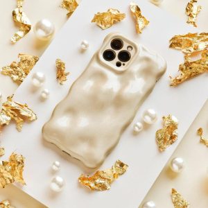 3D Pearl Phone Case – Gold 3D Phone Cases