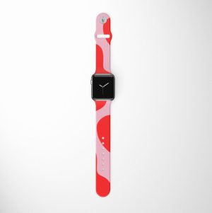 Abstract Pink & Red Apple Watch Strap Apple Watch Straps