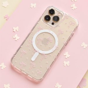 Clear Magsafe® Phone Case – Dainty Bows MagSafe Phone Cases