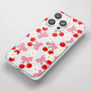 Clear Phone Case – Daisies & Cherries Clear Phone Cases