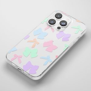 Clear Phone Case – Pastel Bows Clear Phone Cases