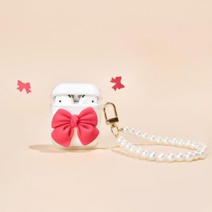 Coquette Bow Airpods Case – Red AirPods