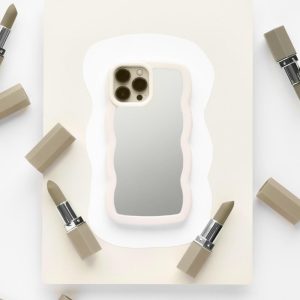 Curvy Mirror Phone Case – Cream Phone Cases