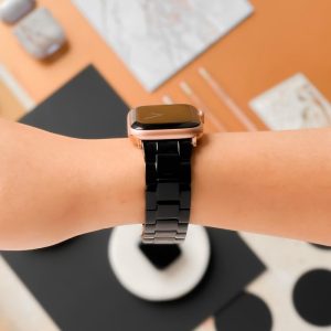 Luxe Black Apple Watch Strap Apple Watch Straps