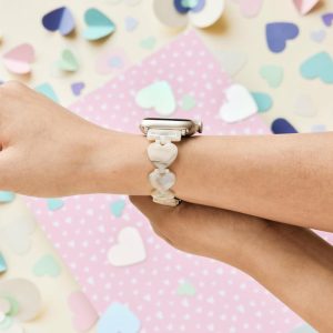 Luxe Hearts Apple Watch Strap – Rose Quartz Apple Watch Straps