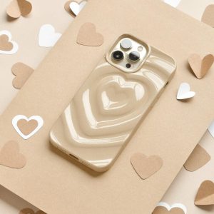 Melting Heart Phone Case – Biscuit Beige 3D Phone Cases