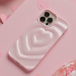 Melting Heart Phone Case – Peony Pink 3D Phone Cases