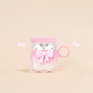 Pastel Bow Airpods Case – Pink AirPods