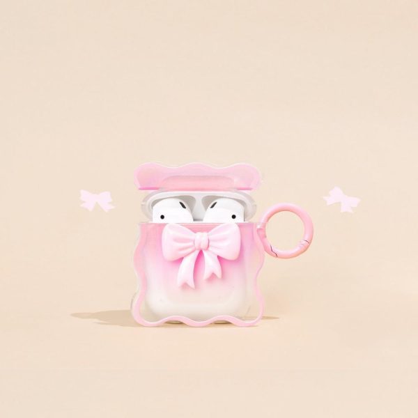 Pastel Bow Airpods Case – Pink AirPods