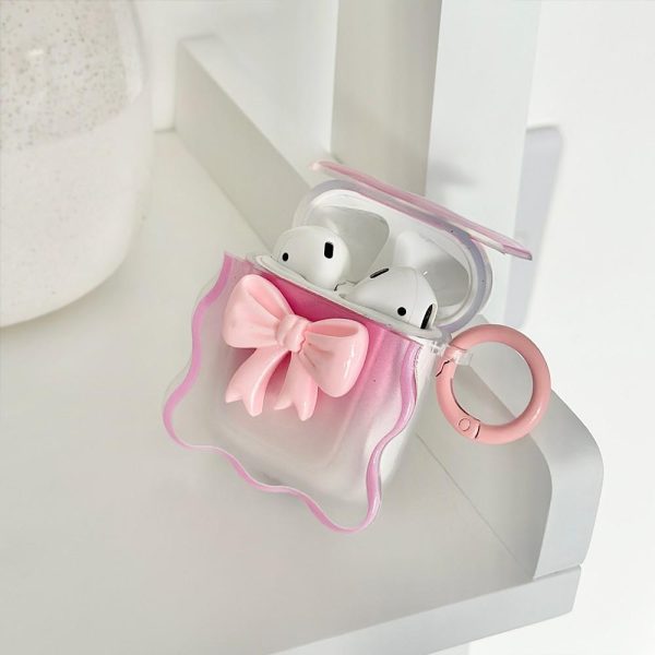 Pastel Bow Airpods Case – Pink AirPods