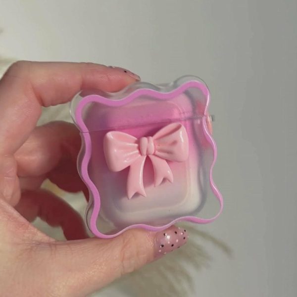 Pastel Bow Airpods Case – Pink AirPods