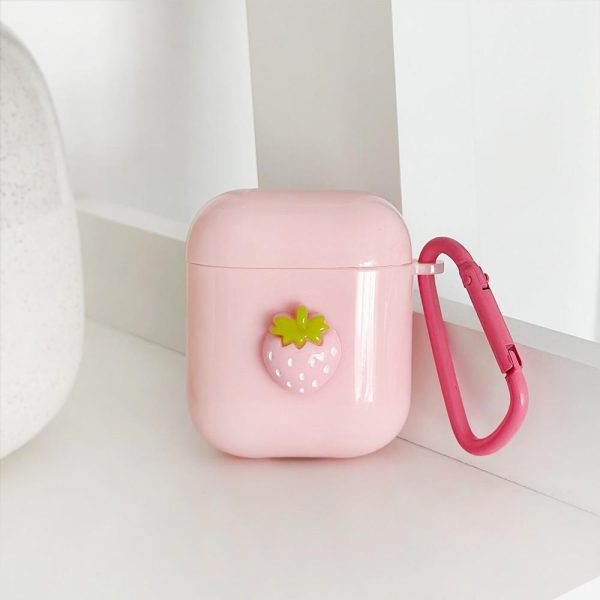 Pink Strawberry Airpods Case AirPods