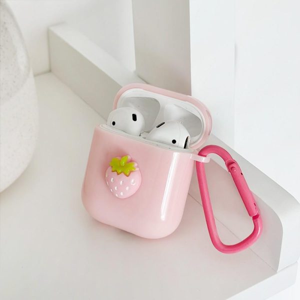 Pink Strawberry Airpods Case AirPods