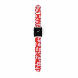 Red & Pink Leopard Apple Watch Strap Apple Watch Straps