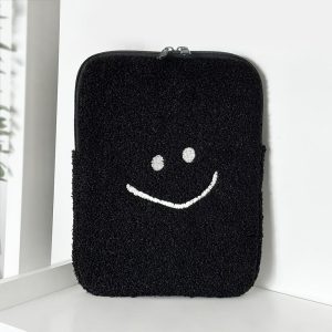 Smiley Doodle Ipad Sleeve – Black iPad