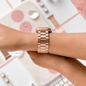 Stainless Steel Apple Watch Strap – Rose Gold Apple Watch Straps