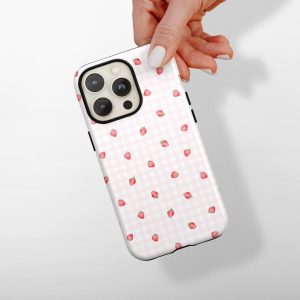 Tough Phone Case – Ditsy Strawberries Phone Cases