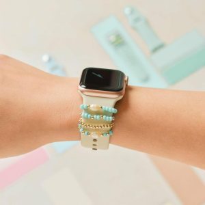 Watch Strap Charm Pack – Totally Turquoise Beaded Watch Strap Charms