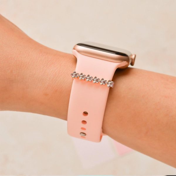 Watch Strap Charm – Rose Gold Flower Metal Watch Strap Charms