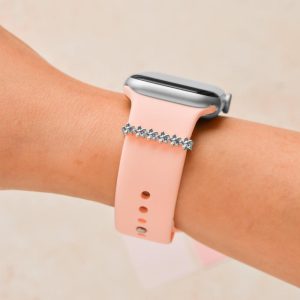 Watch Strap Charm – Silver Flower Metal Watch Strap Charms